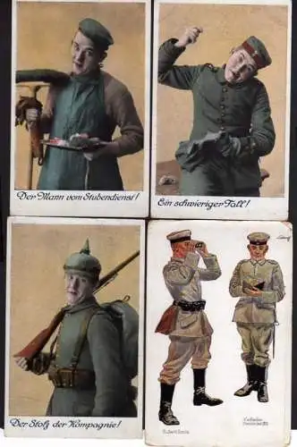 39830 4 AK Militär Soldaten 1918 Fußartillerist Gefreiter Pionier Bat.