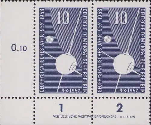 3155 DDR **  603 DV Reihenzähler 1 unten schräg