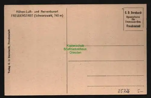 25726 AK Freudenstadt Philosophenweg auf dem Kienberg , gelaufen