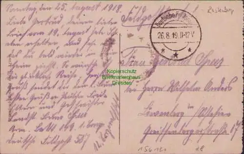 156131 AK Laon Garnison Lazarett Feldpost 1919 Frankreich