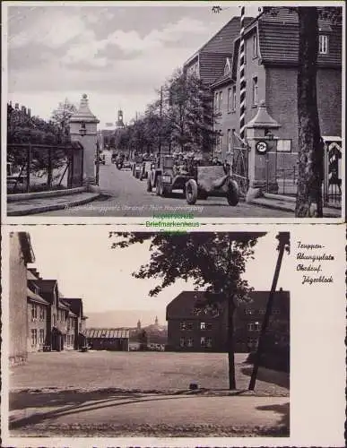 156066 2 AK Truppenübungsplatz Ohrdruf Thür. Haupteingang 1936 Jägerblock 1938