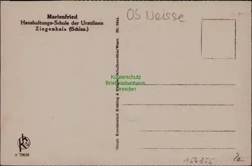 156855 AK Marienfried Glucholazy Ziegenhals um 1920 Gesamtansicht