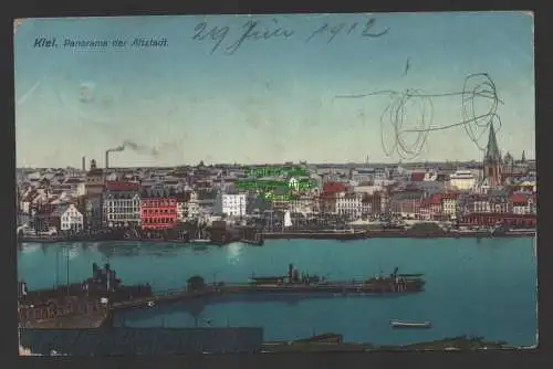 154440 AK Kiel 1912 Panorama der Altstadt 1912