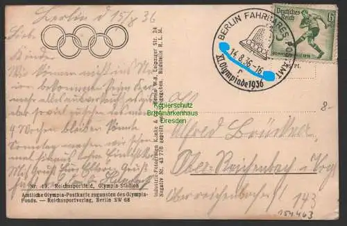 154463 AK Berlin Reichssportfeld Olympiastadion 1936 SST Fahrbares Postamt