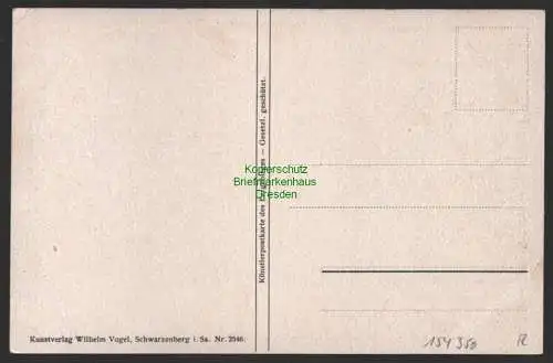 154350 AK Künstlerpostkarte des Erzgebirges Kunstverlag Vogel Schwarzenberg 1925