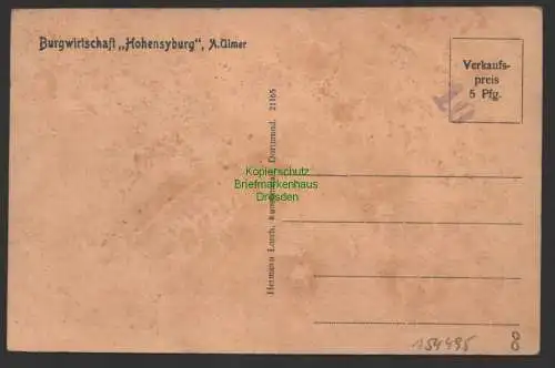 154495 AK Hohensyburg Burgruine bei Dortmund Burgwirtschaft Gasthaus um 1930