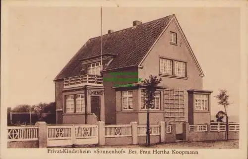 153823 AK Nordseebad Duhnen Privat-Kinderheim Sonnenhof Hertha Koopmann