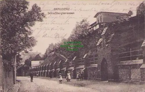 153575 AK Graudenz 1916 Grudiaz Schloßbergterrassen