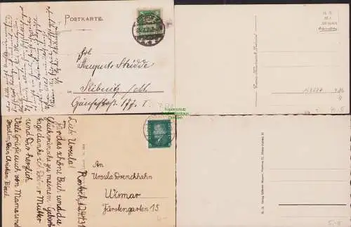 153537 4 AK Seestadt Rostock Rathaus 1927 1930  Theater Litho von vor 1905 erst