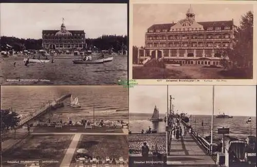 153557 4 AK Ostseebad Brunshaupten Kurhaus 1926 Landungsbrücke 1930