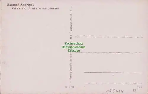 153614 AK Teilansicht Sobrigau Schule Gasthof Dorfplatz um 1940