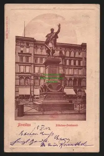 150188 AK Breslau 1902 Blücher Denkmal