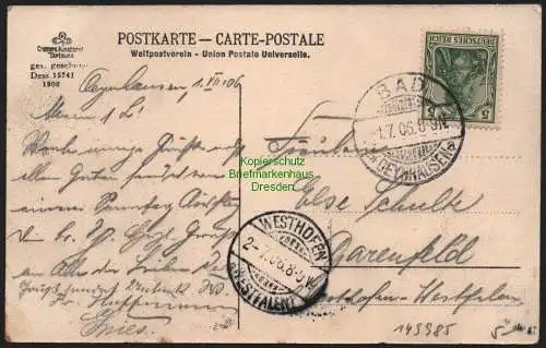 149985 AK Bad Oeynhausen 1906 Altes und Neues Thermalbadehaus