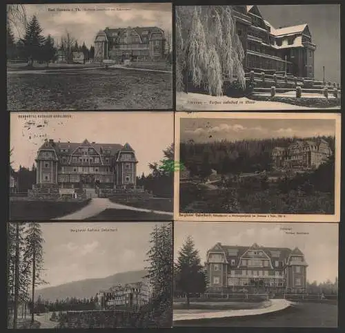 150110 6 AK Ilmenau Kurhaus Gabelnach im Winter 1913 Berghotel 1915 Kaisertanne