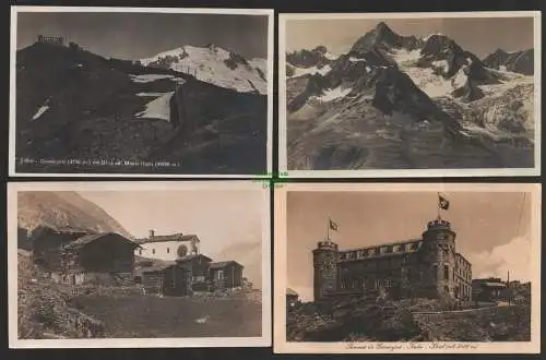 150052 4 AK Kulm Hotel Gornergrat Monte Rosa Platten bei Zermatt Wellenkuppe