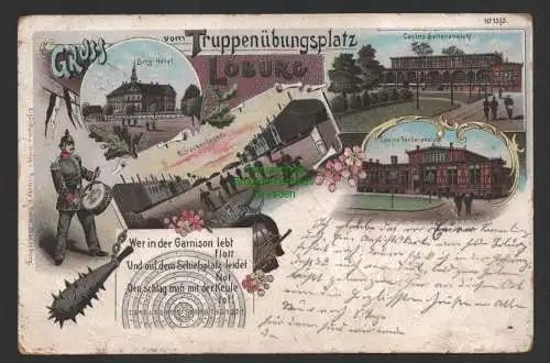 149215 AK Loburg Truppenübungsplatz Altengrabow Litho 1899