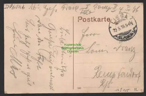 149125 AK Lissa i. P. Bahnhof Straßenseite Feldpost 1915