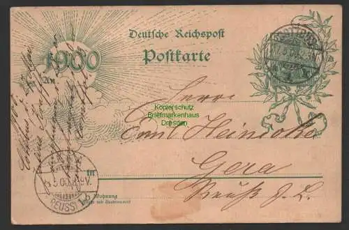 149168 Jahrhundertpostkarte Cottbus 27.05.1900 nach Gera