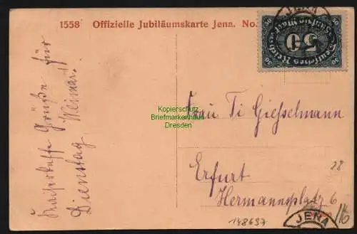 148697 AK Jena 1908 350 jährige Jubelfeier Universität Festpostkarte Postkarte