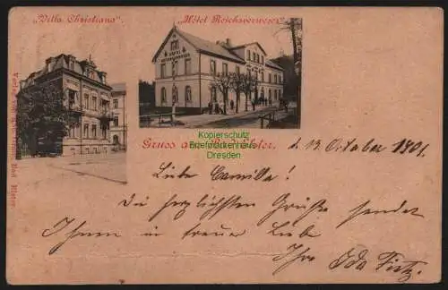 147888 AK Bad Elster 1901 Hotel Reichsverweser Villa Christiana