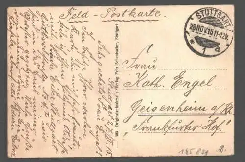 145851 AK Stuttgart 1915 Sonnenbergstraße Stauffenbergstraße Feldpost
