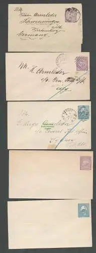 B6389 5x Ganzsache Australien New South Wales Postage Park Street N.S.W.