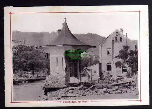 B2754 Hochwasser Katastrophe 1897 Postschappel Markt teilweise weggespültes Haus