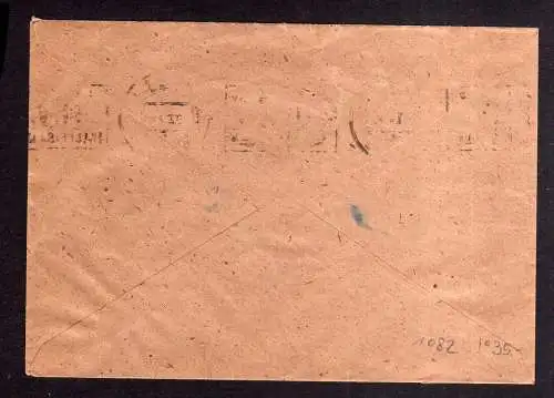 h1082 Brief Handstempel Bezirk 20 Halle 84 Pfg. Einschreiben 10.7.48