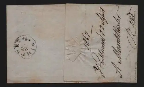 B11758 Brief Württemberg 26b Heilbronn 1864 nach Wimpfen gepr. Irtenkauf BPP