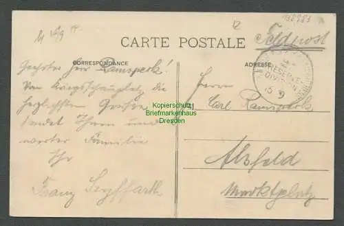 138983 AK Givry-en-Argonne Marna 1914 Kirche L´Eglise Flugzeug Taube Feldpost