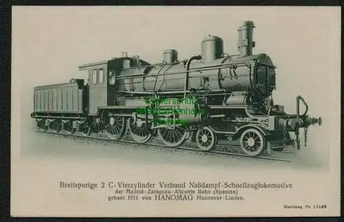 139056 AK Breitspurige 2 D-Vierzylinder Verbund Heißdampf Schnellzuglokomotive