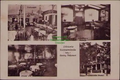 156807 AK Swinemünde Swinoujscie 1924 Victoria Hotel Künstler Klause Kabarett