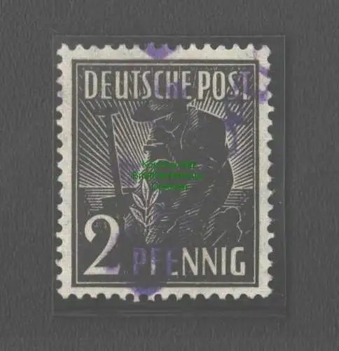 h5713 SBZ Handstempel Bezirk 14 Befund Böheim BPP 2 Pfg. Radeberg violett **