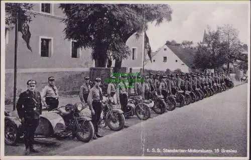 161006 AK 1. S. S. Standarten-Motorsturm 16 Breslau Motorradstaffel Brieg 1931