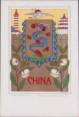 161069 AK CHINA CASPARI um 1900 No. 55. Gesetz. gesch., Kunstverlag Paul Kohl