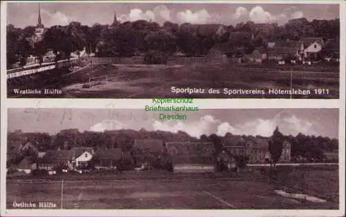 161112 AK Westliche Hälfte Sportplatz des Sportvereins Hötensleben 1911 1941