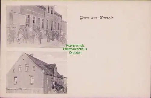 161008 AK Gruss aus Karszin um 1905 Gasthof Geschäft Westpreußen