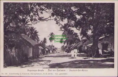 161055 AK Dar es Salaam 1909 Deutsch-Ostafrika Bagamojo Strasse No. 338 Vincenti