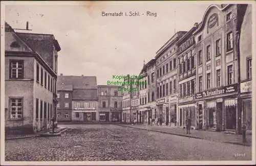 161088 AK Bierutow Bernstadt i. Schl. - Ring 1937 Geschäft Modewaren Brinnitzer