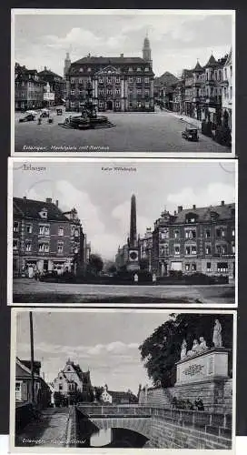 94316 3 AK Erlangen Kaiser Wilhelmplatz Drogerie Parfümerie 1933 Kanaldenkmal