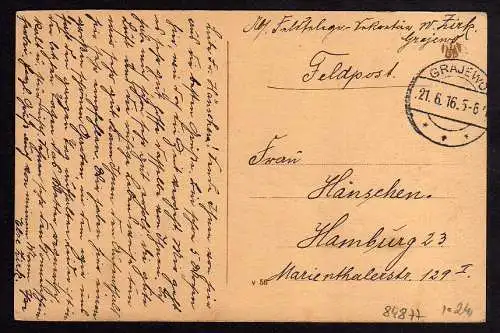 84877 AK Grajewo Weststraße 1916 Geschäft Laden Feldpost