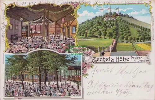 153608 AK Deuben bei Dresden Zechels Höhe 1901 Litho