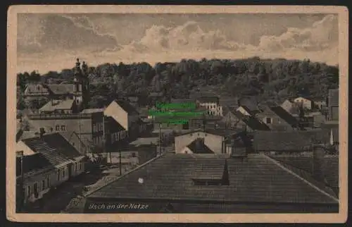 150490 AK Usch Ujscie Wartheland Panorama 4 1942 an der Netze Kirche