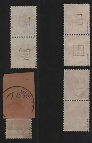 h6697 SBZ Handstempel Bezirk 36 Seelow Mark a 4 senkrechte Paare gestempelt gepr