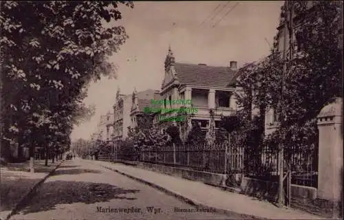 156754 AK Marienwerder Westpreußen Kwidzyn 1916 Bismarckstraße Feldpost