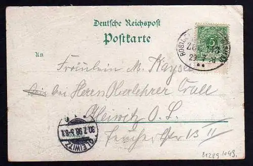 81289 AK Heiligendamm 1898 Burg Krone und Palais Bahnpost