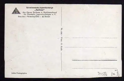 74586 AK Schwimmende Jugendherberge Sachsen Pötzschta Elbe