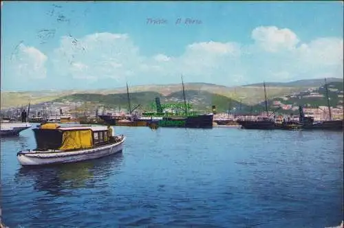 165158 AK Triest Trieste Il Porto Hafen um 1910