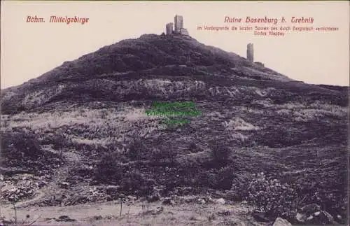 165006 AK Böhm. Mittelgebirge Ruine Hasenburg b. Trebnitz um 1910 Bergrutsch