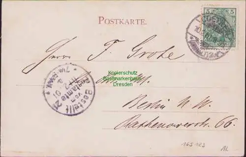 165123 AK Cöthen Köthen 1901 Kaiserliche Post Verlag: Wilh. Herrmann, Dessau